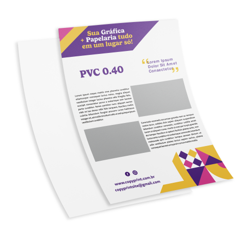 Impressão Digital PVC 0.40 Super A3 - Frente